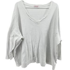 Fresh Produce Long Sleeve Shirt Pocket Sleeve Relaxed Fit 100% Cotton White 3X